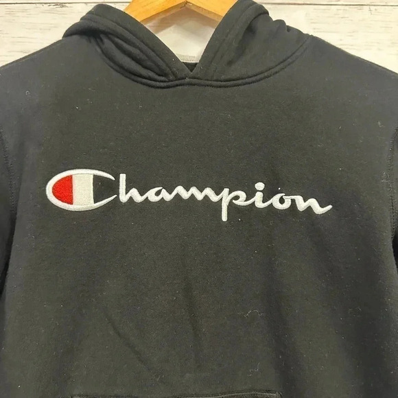 Champion Black Hoodie Size L - Picture 3 of 4